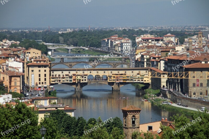 Arno River Ponte Vecchio Florence Ponte Bridge