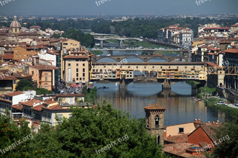 Arno River Ponte Vecchio Florence Ponte Bridge