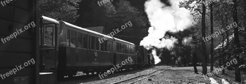 Train Station Transportation Travel Black And White