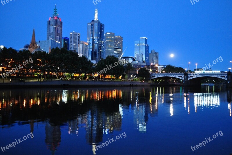 Melbourne Australia Skyline Downtown Architecture