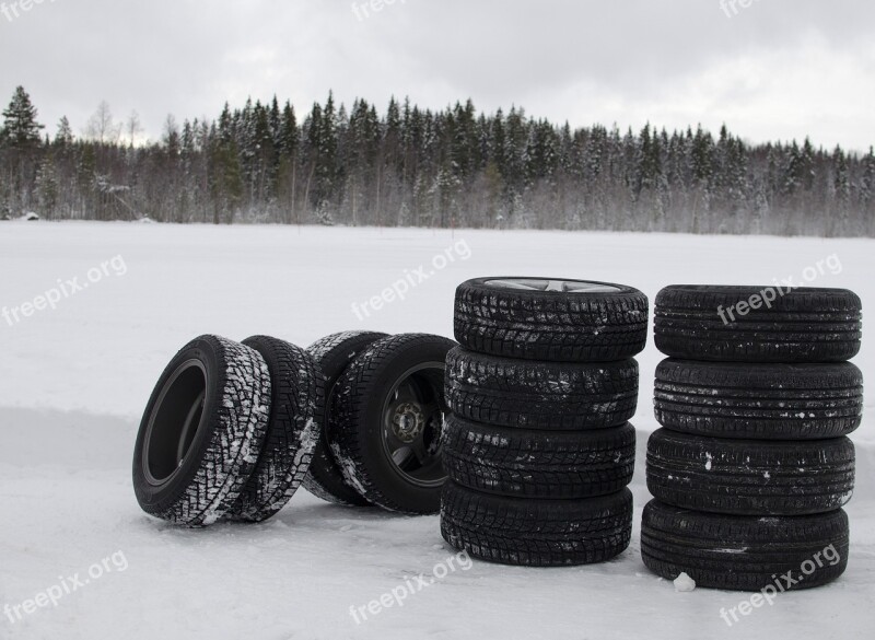 Winter Tyres Däcktest Tires Free Photos