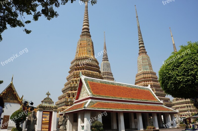 Thailand Bangkok Wat Pho Temple Building