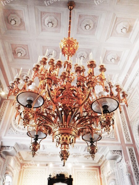 Chandelier Gold Palace Castle Luxury