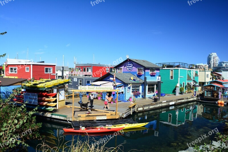 Fisherman's Wharf Victoria Bc British Columbia Houseboats