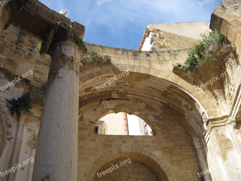 Southern Europe Church Old Ruin Mediterranean