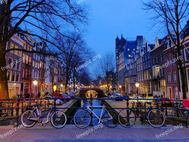 Amsterdam Canals Bike Netherlands Europe