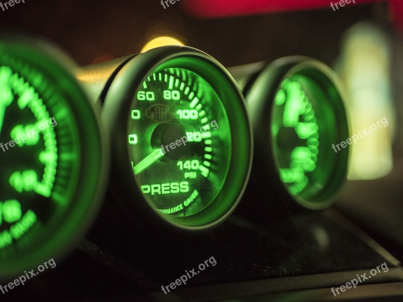 Gauges Dashboard Dials Measurement Meter