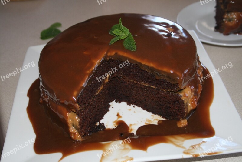 Cake Mint Chocolate Dessert Sweet