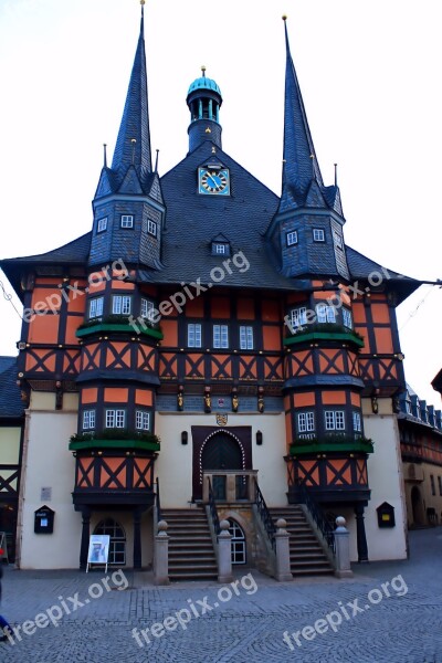 Town Hall Historically Historic Center Wernigerode Resin