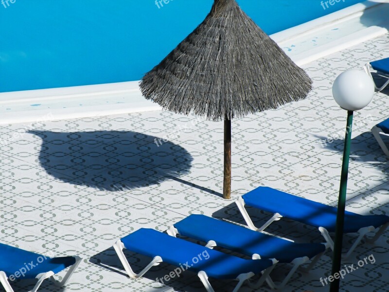 Umbrella Straw Pool Swimming Pool Summer Holidays