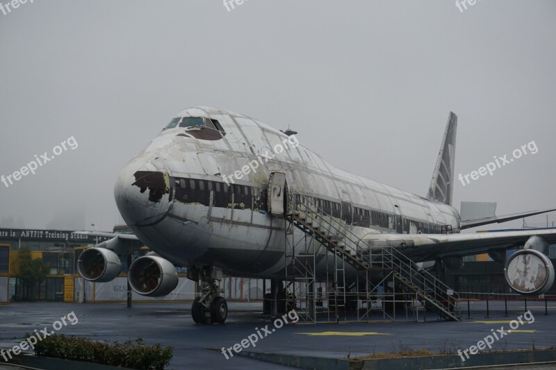 Aircraft Dilapidated Post-apocalypse Destruction Airport