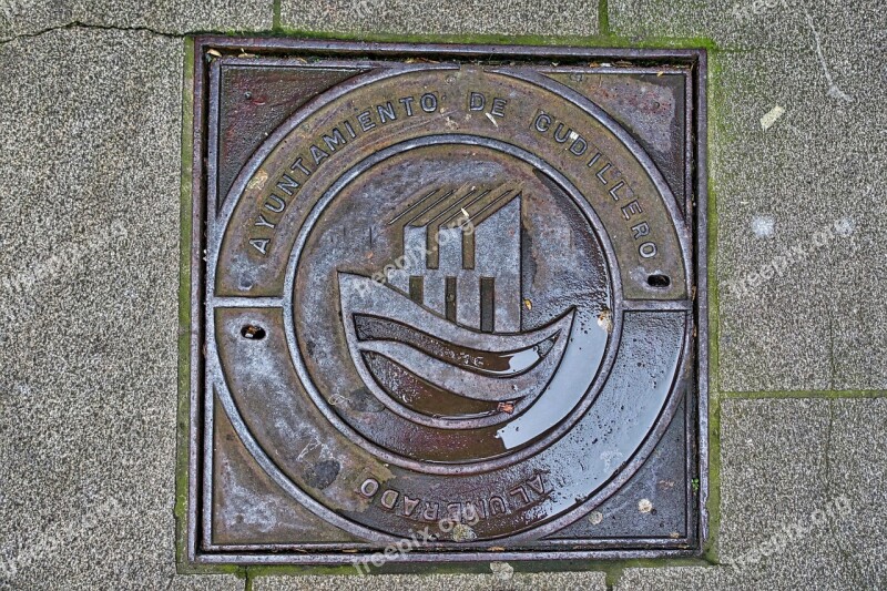 Manhole Metal Symbol Sewer Drainage