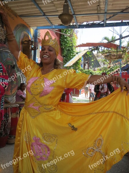 Cuba Dancing Dance Woman Caribbean