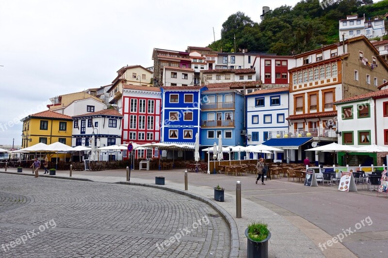 Seaside Village Colourful Houses Streetscape Architecture