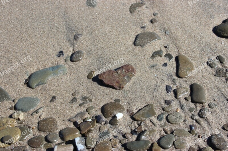 Sand Rocks Pebbles Heart Shaped