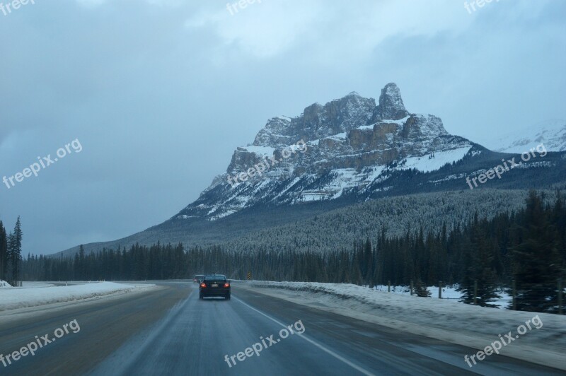 Mountains Scenic Canada Snow Mountain Mountain Lake