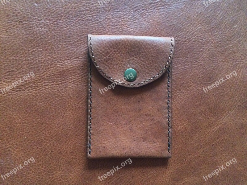 Leather Craft Handicraft Brown Craft Business Card Wallet