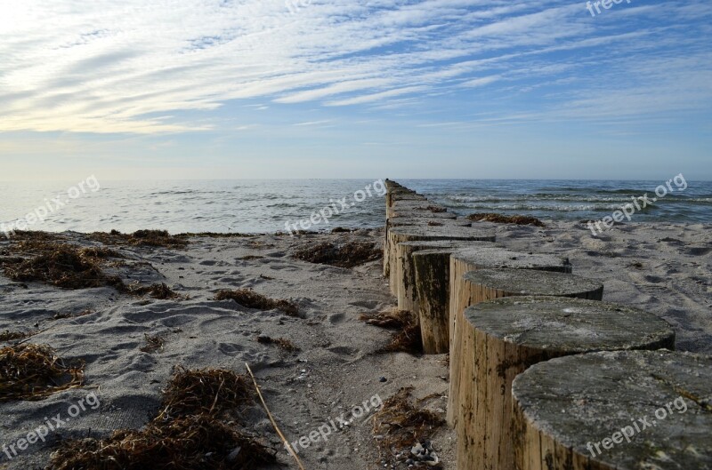 Bollard Beach Coast Sea Maritime