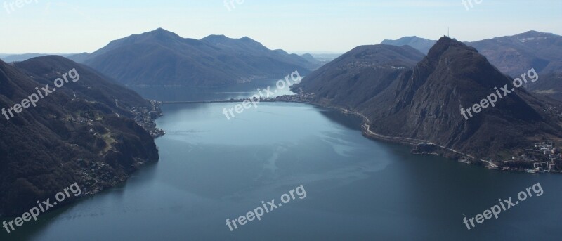 Monte San Salvatore Lugano Lake Mountain Nature