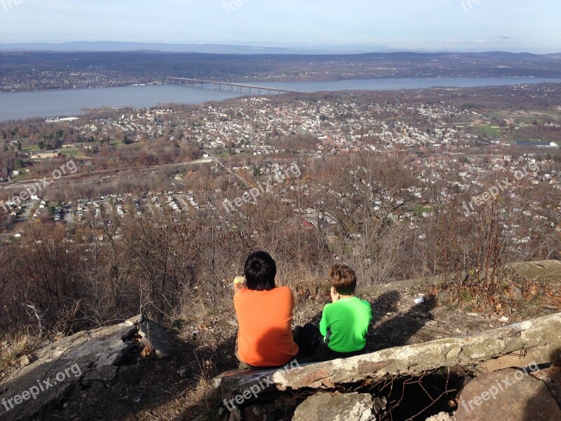 Hudson River Panoramic View Newburg Beacon Bridge