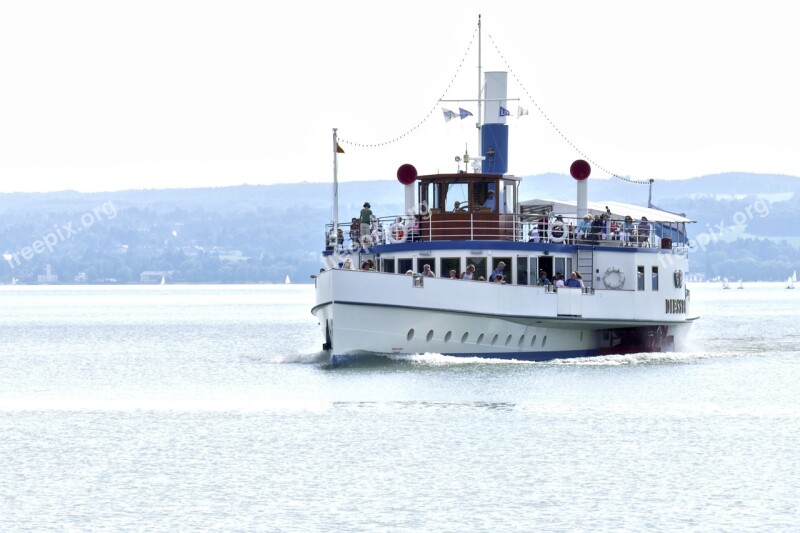 Ammersee Steamer Paddle Steamer Ship Boat Trip