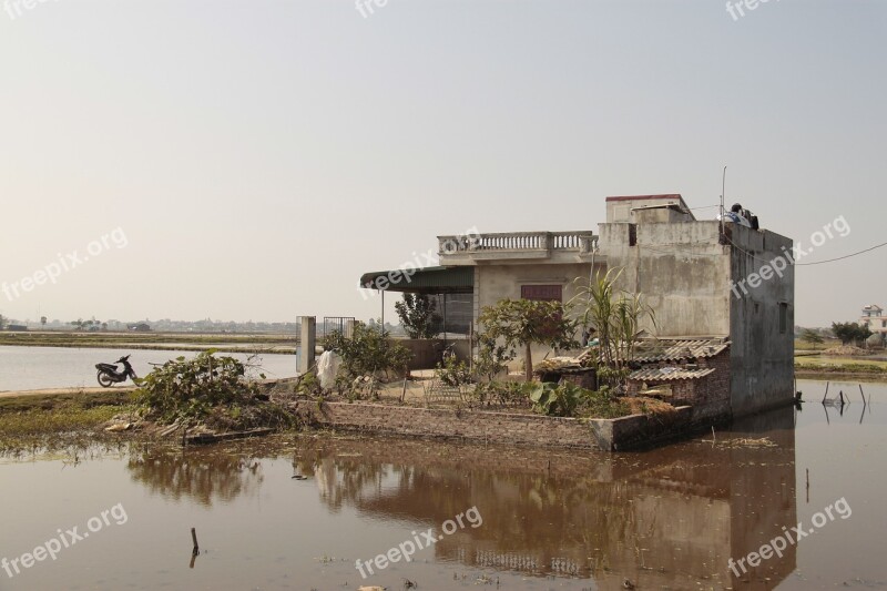 Countryside Viet Nam House Water Free Photos