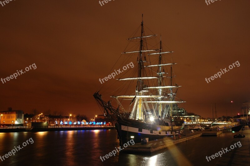 Ship Cityscape Boat Harbor Pier