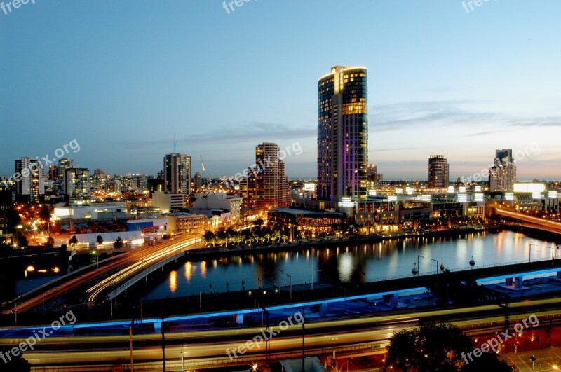 Melbourne Cityscape Skyline Australia South