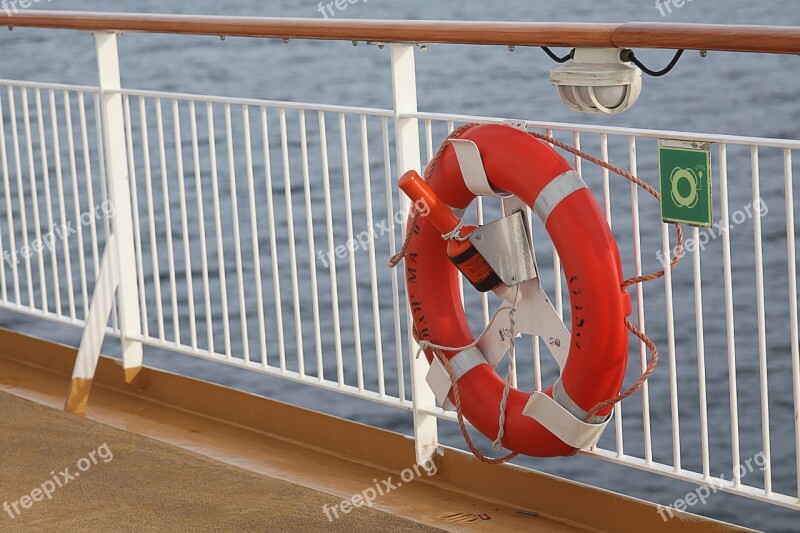 Safety First On Bord Seafaring Security Lifebelt