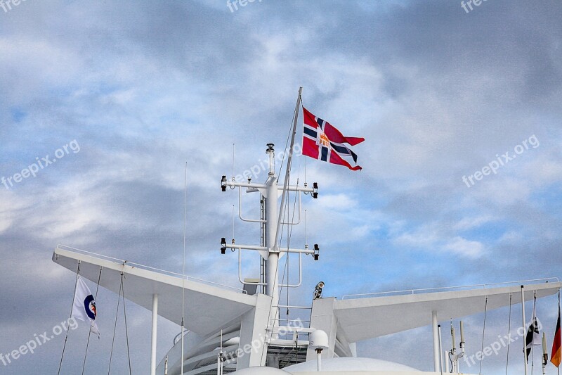 Norway Flag Ship Ferry Baltic Sea