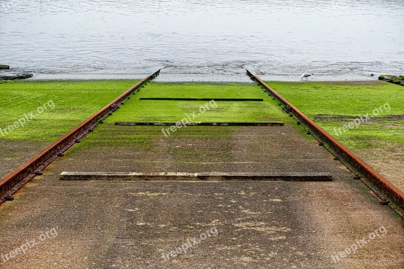 Boat Ramp Rail Waterway Boating Launching