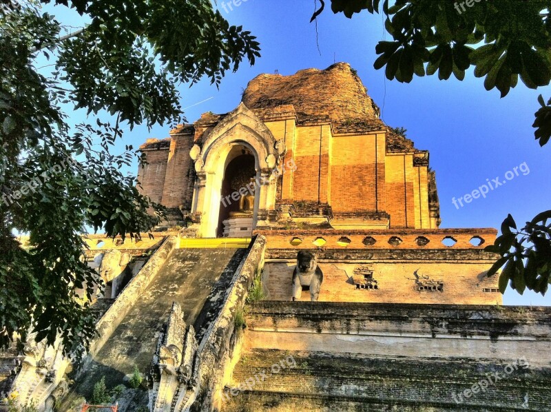 Thailand Chiang Mai Wat Luang Cheddy North Thailand Temple