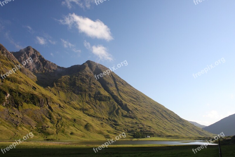 Glen Coe Lochan Valley Hill Landscape