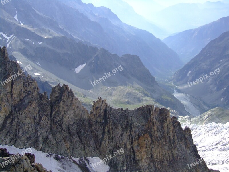 Mountain Valley Hills Landscape Alps