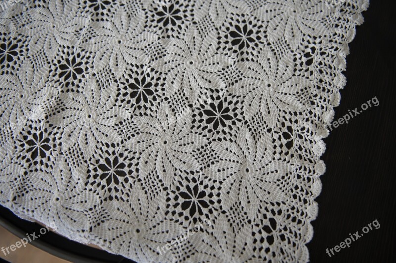 Handicraft Tablecloth Crochet Hook Free Photos