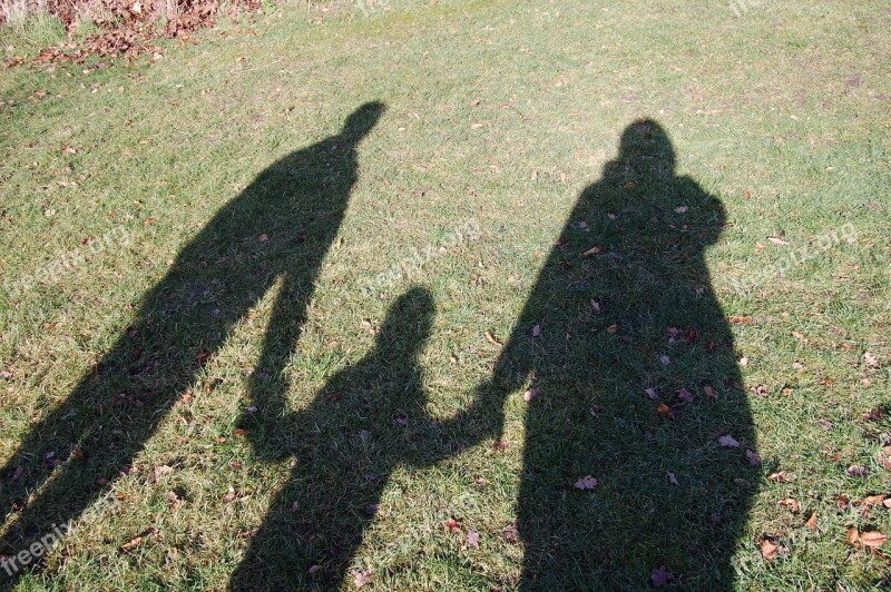 Family Shadow Together Human Luck