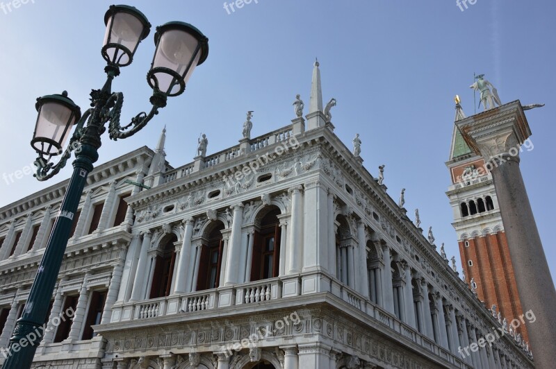 Venice St Mark's Square Steeple Statue Lantern