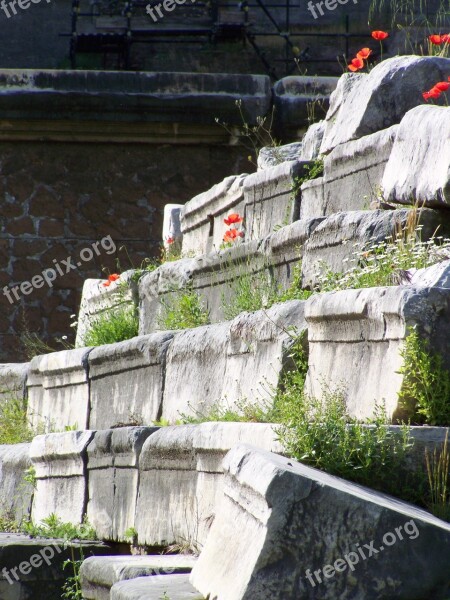 Gradually Stones Stairs Old Rome