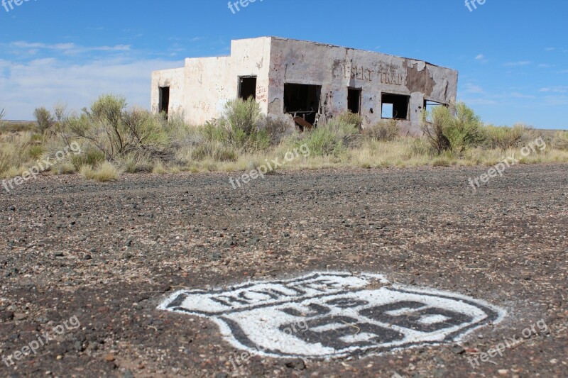 Route 66 Usa Landscape Nature Summer