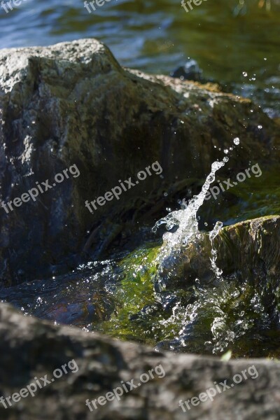 Water Stone Splash Green Natural