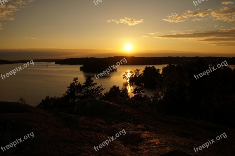 View Sky Water Nature Sunset