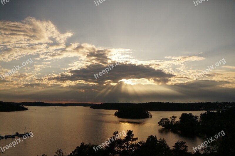 View Sky Water Nature Sunset