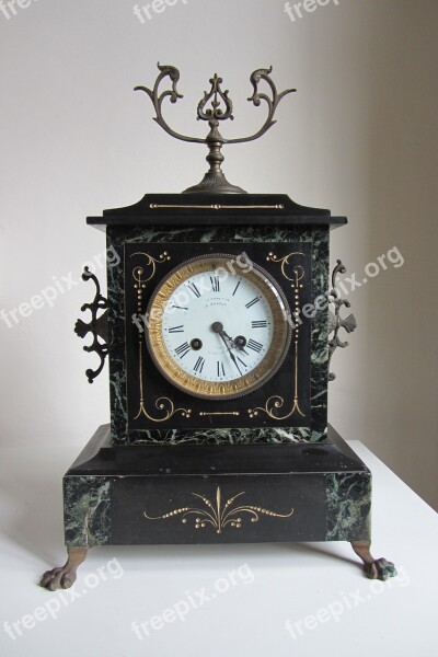 Clock French Mantel Clock Timepiece Antique Bookmark