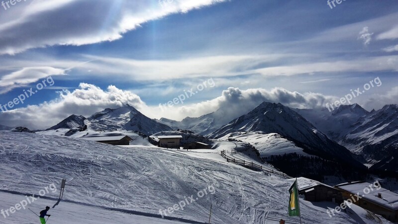 Mountains Clouds Schne Alpine Sky