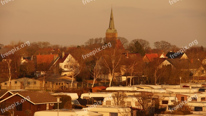 Wremen Dike Steeple Free Photos