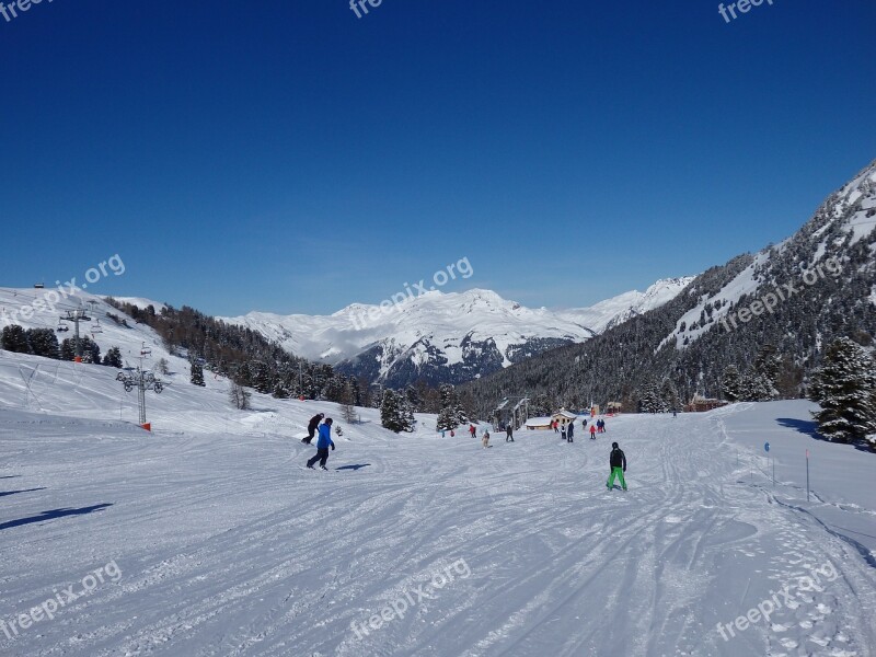 Alps France Winter 61 Cableways Ski Piste