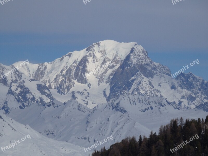 Mont Blanc France Alps Mountains Free Photos