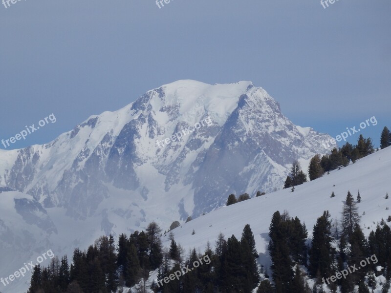 Mont Blanc France Alps Mountains Free Photos