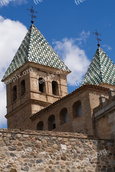 Roof Toledo Green Stone Wall