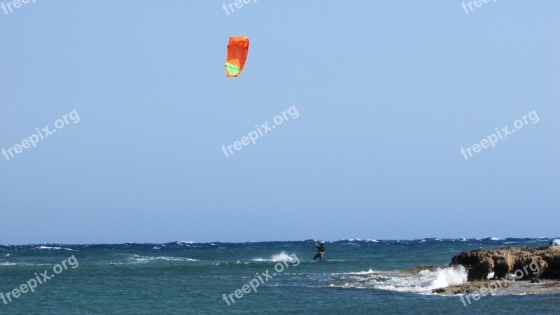 Kite Surf Surfer Surfing Sport Extreme